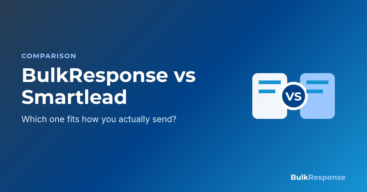 BulkResponse vs Smartlead comparison: choosing the right cold email sending platform