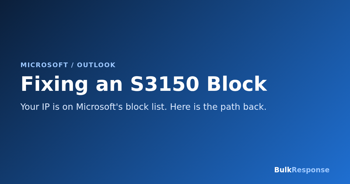 Microsoft S3150 Block: What It Means and How to Get Delisted